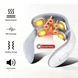ماساژور گردن مدل Vibration ems heating 2024 - سفید