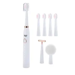  مسواک برقی گلویش استایل مدل ماساژور صورت کد TL-F23 - سفید صدفی