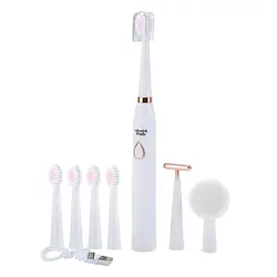  مسواک برقی گلویش استایل مدل ماساژور صورت کد TL-F23 - سفید صدفی