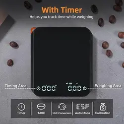 ترازو آشپزخانه مدل تایمردار CN668 - مشکی
