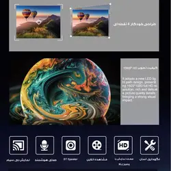 ویدئو پروژکتور مدل A6-ANDROID - خاکستری