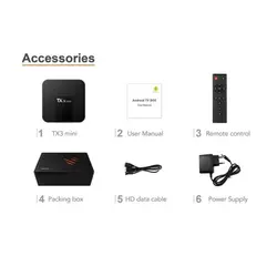 اندروید باکس تی ایکس تری 32/4GB مدل Mini به همراه کیبورد بی سیم - مشکی