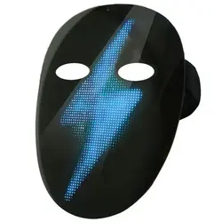 ماسک ایفای نقش هوشمند مدل شاینینگ کد  Shining-SL-019 RGB - مشکی