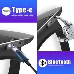 ماسک ایفای نقش هوشمند مدل شاینینگ کد  Shining-SL-019 RGB - مشکی