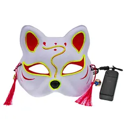 ماسک ایفای نقش مدل چراغ دار طرح روباه کد Neon1 - بنفش