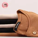 بلوز آستین بلند کبریتی برشکا یقه سه دکمه