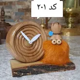 ست ساعت و عروسک چوبی برای تزئین