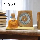 ست ساعت و عروسک چوبی برای تزئین