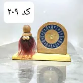 ست ساعت و عروسک چوبی برای تزئین