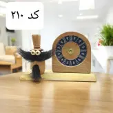 ست ساعت و عروسک چوبی برای تزئین