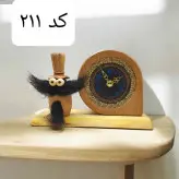 ست ساعت و عروسک چوبی برای تزئین