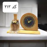 ست ساعت و عروسک چوبی برای تزئین