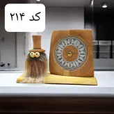 ست ساعت و عروسک چوبی برای تزئین