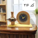 ست ساعت و عروسک چوبی برای تزئین