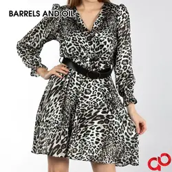 خرید پیراهن مجلسی زنانه ترک کمربند دار | شیک و راحت