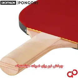 راکت پینگ پنگ حرفه ای دکتلون مدل PPR 100S + سه عدد توپ