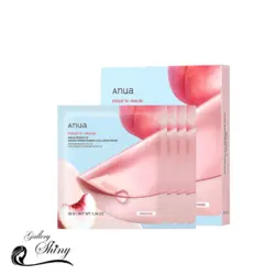 پک ماسک ورقه‌ای هلو و نیاسینامید آنوا | ANUA Peach 70% Niacin Brightening Collagen Mask - گالری شاینی