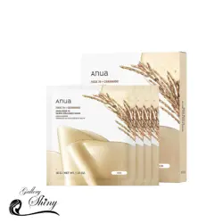 ماسک ورقه‌ای برنج و کلاژن آنوا | ( از پک جدا شده ) Anua Rice 70% + Glow Collagen Mask - گالری شاینی