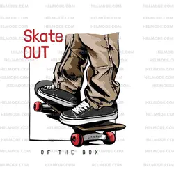 تیشرت طرح اسکیت skate out