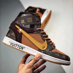 کفش نایک ایر جردن1 لویی ویتون Air Jordan 1 Off-White x Louis Vuitton