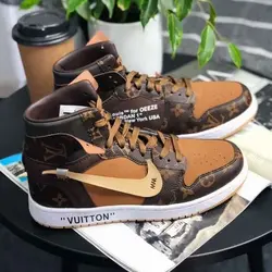 کفش نایک ایر جردن1 لویی ویتون Air Jordan 1 Off-White x Louis Vuitton