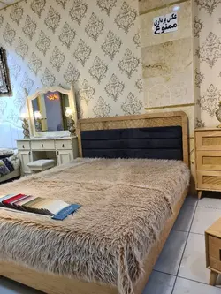 سرویس خواب کامل دو نفره تمام MDF ام ی اف روکش بلوط مدل (حصیری)