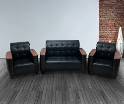 مبلمان اداری مدل اطلس دسته وکیوم دکمه خور