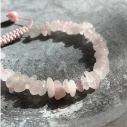 دستبند سنگ رزکوارتز