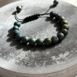 دستبند سنگ عقیق آتشفشانی