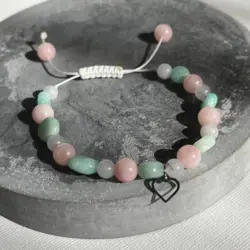 دستبند سنگی شکوفه بهار