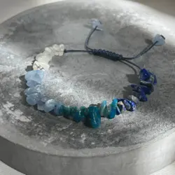دستبند سنگ های آبی