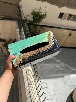 جا دستمال کاغذی چوبی - noyanresin