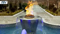 آبنمای آب و آتش آبان | زیباسازی لنداسکیپ و استخر