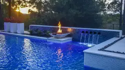 آبنمای آب و آتش آبان | زیباسازی لنداسکیپ و استخر