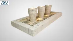 آبنما کامپوزیتی پارمو مستطیل سه آبریز - فروش تجهیزات استخر و آبنما