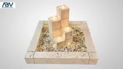 آبنما کامپوزیتی پیزا چهار آبریز - فروش تجهیزات استخر و آبنما