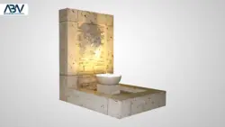 آبنما کامپوزیتی شیر ایستاده تک آبریز - فروش تجهیزات استخر و آبنما