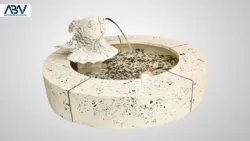 آبنما کامپوزیتی ماهی دایره تک آبریز - فروش تجهیزات استخر و آبنما