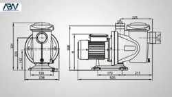 پمپ استخری کالمو سری CLAS توان 1 تا 2 اسب برای استخر و جکوزی