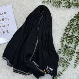 شال نخی بلک چری دور گان دوزی گد 949 قواره 220*80 سانت بدون آبرفت و چروک