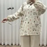 مانتو جلوبسته زنانه مدل کاکتوس کد 1818 فری سایز مناسب تا سایز 50 جنس لینن چهارفصل تنخور راحت بدون سایه اندازی