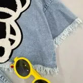 کراپ شلوارک جین دخترانه