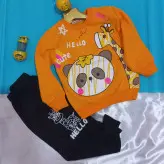 ست زرافه دخترانه، بچگانه، پاییزه، بلوز شلوار، دورس،