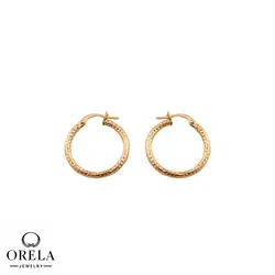 گوشواره طلا ۱۸ عیار طرح رینگی