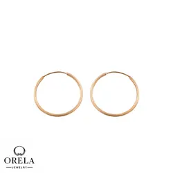 گوشواره طلا ۱۸ عیار طرح حلقه ای ساده