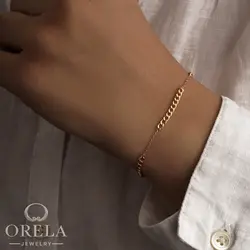 دستبند طلا ۱۸ عیار زنجیری طرح کارتیر