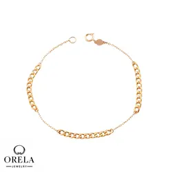 دستبند طلا ۱۸ عیار زنجیری طرح کارتیر