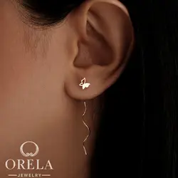 گوشواره طلا ۱۸ عیار طرح شاپرک