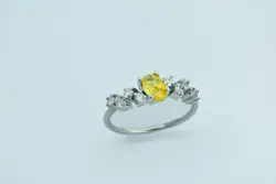 انگشتر نقره مدل نوریا – شعله‌ای از نور و لطافت - لیمو جواهر |lemonjewelry