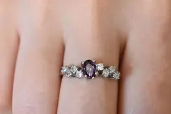 انگشتر نقره مدل نوریا – شعله‌ای از نور و لطافت - لیمو جواهر |lemonjewelry